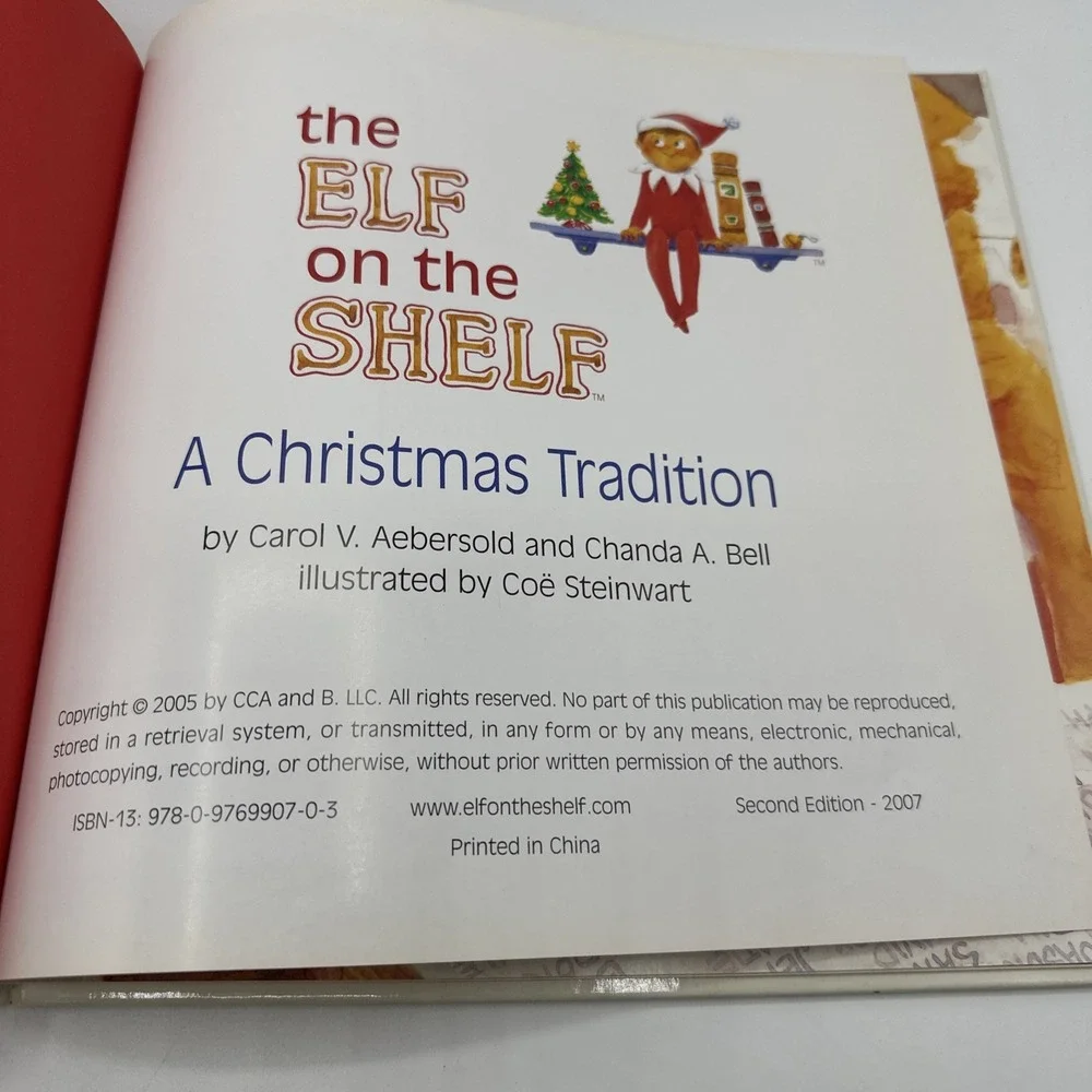 The Elf on‎ the Shelf Christmas Tradition Hardcover Book ONLY